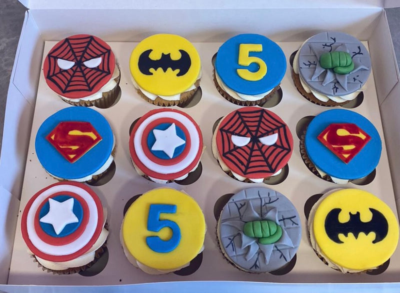 Superhero cupcakes