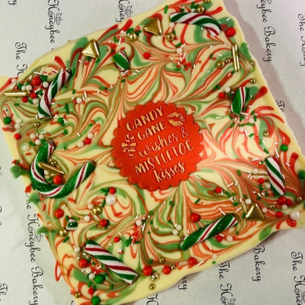 Peppermint Bark Chocolate Slab