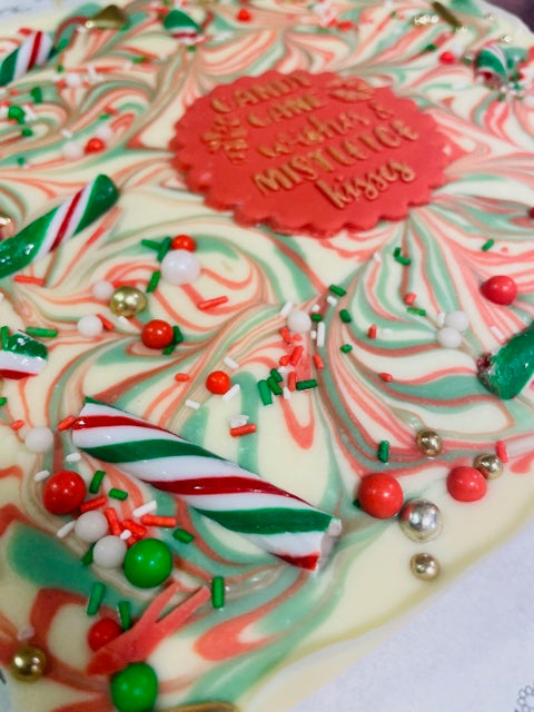 Peppermint Bark Chocolate Slab