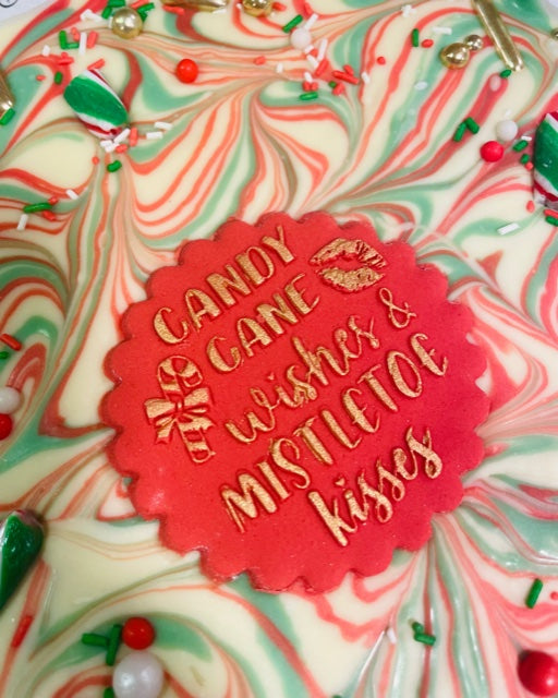 Peppermint Bark Chocolate Slab