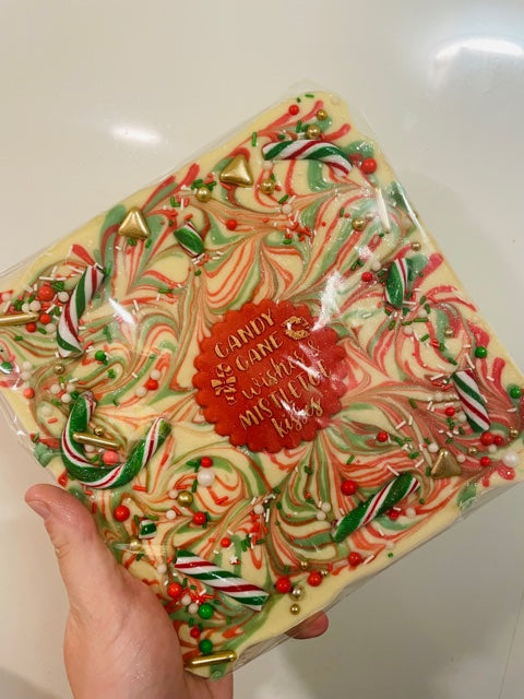Peppermint Bark Chocolate Slab