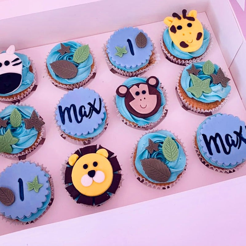 Animal Birthday Cupcake Box