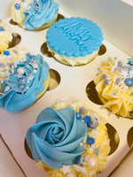 Blue Christmas Cupcake box