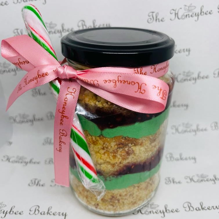 Green Christmas Cake Jar