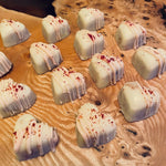 Raspberry and White Chocolate Hearts