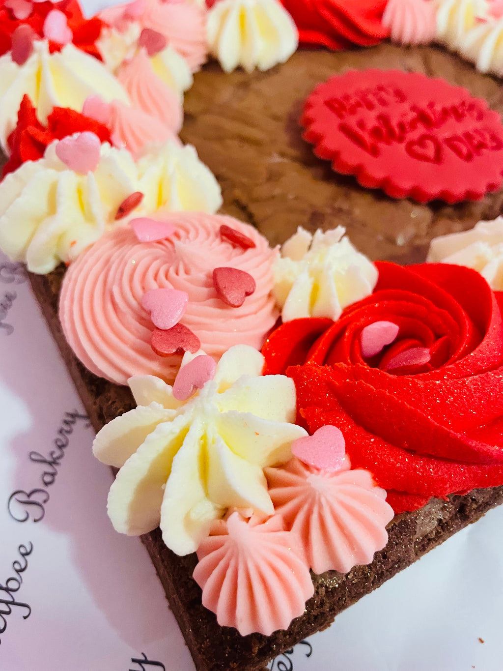 Valentine’s Brownie Slab