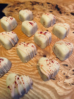 Raspberry and White Chocolate Hearts