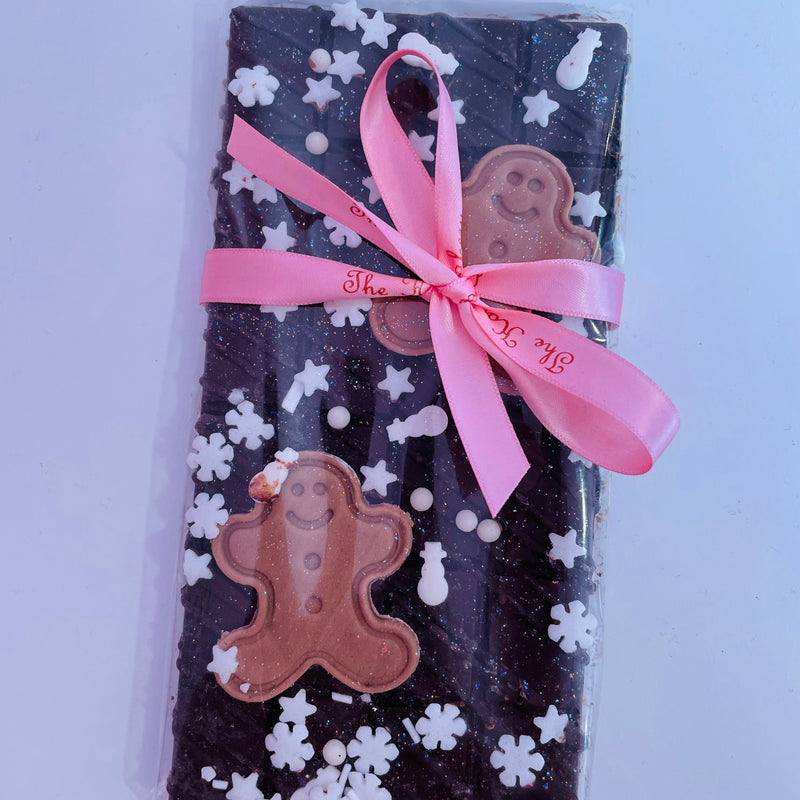 Gingerbread Man Christmas Chocolate Bar